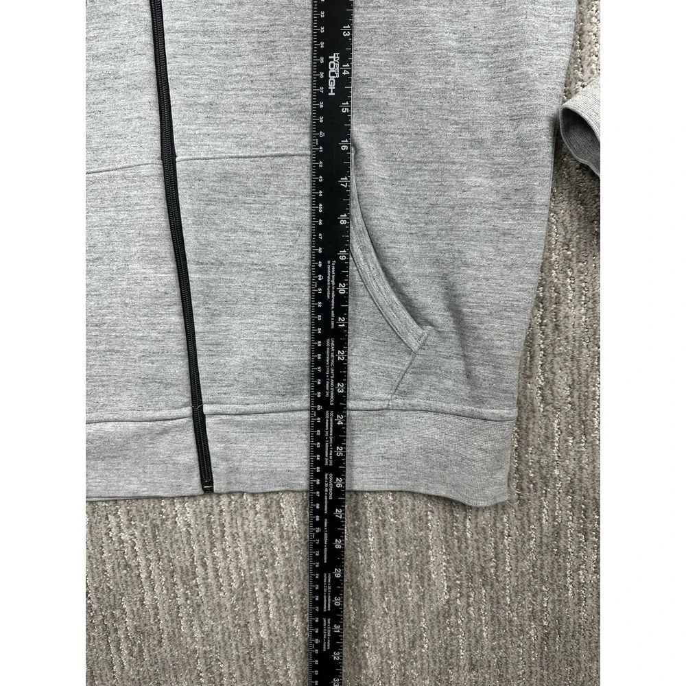 Polo Ralph Lauren Hoodie Men Large Gray Double Knit Tech Fleece Full Zip Pockets